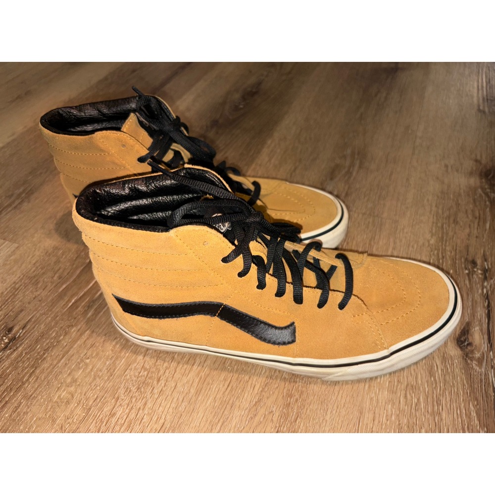 Vans Sk8 Hi Suede Canvas Ochre Black‎ Lace Up High Top Sneakers Shoes Men 8